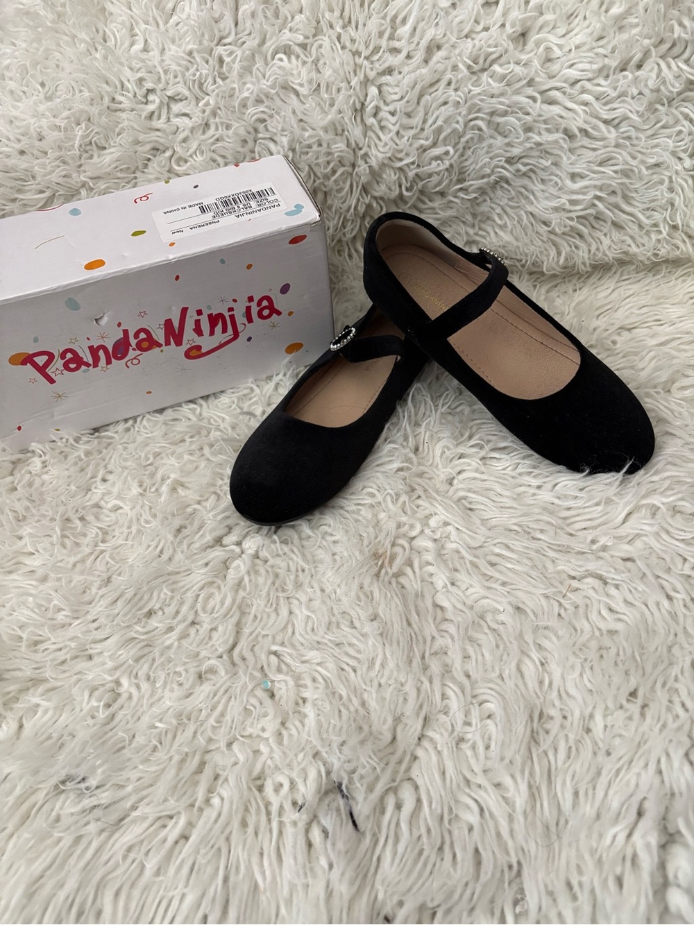 Girls' Black Mary Jane Flats 6Y